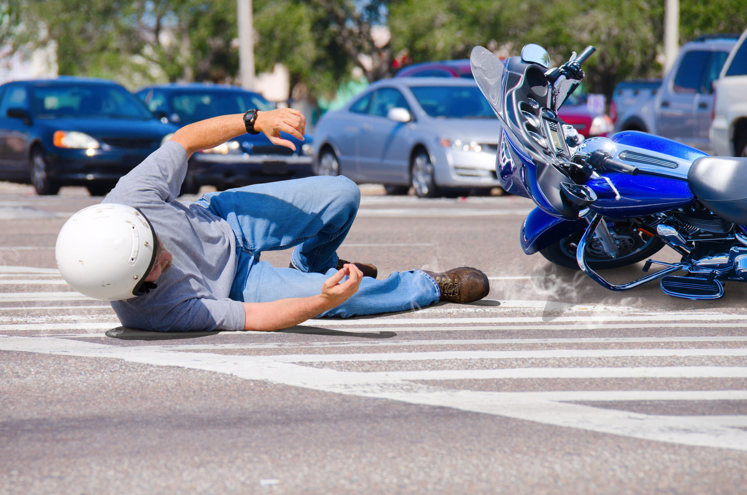 Injured Motorcyclist.